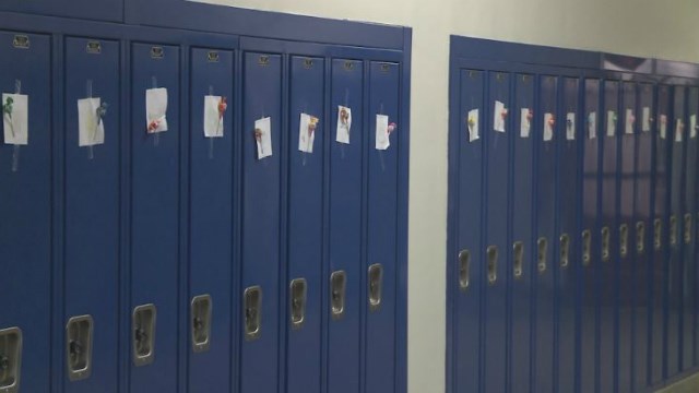 Student surprises entire school with Valentine's on lockers